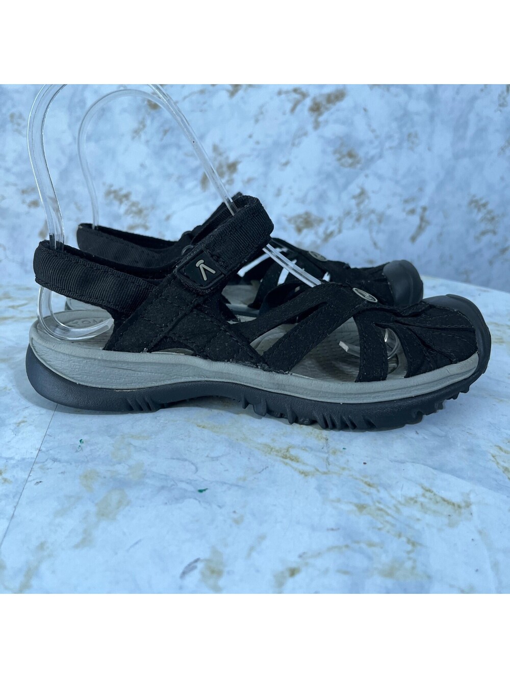 Keen Rose Women's Size 5.5 Shoes Black Gray Comfort Strappy Mary Jane Sandals